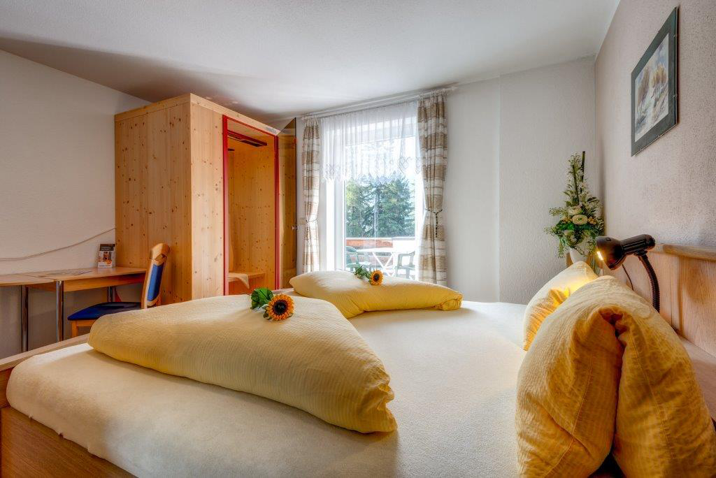 Ferienwohnung 1 Doppelzimmer mit Terrasse und Infrarotkabine